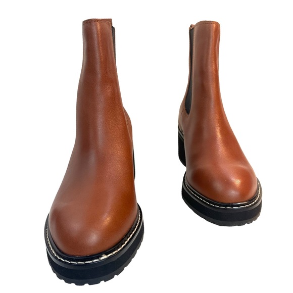 Madewell The Carina Platform Leather Chelsea Boot Color: Dried Maple Size:9 NWT - Picture 5 of 16